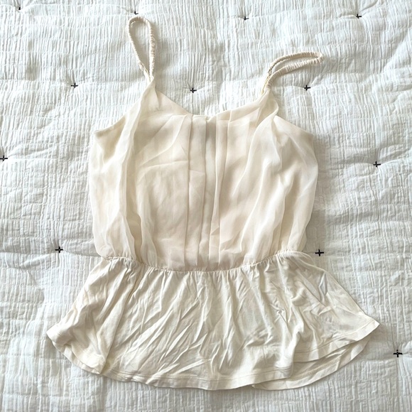 Express peplum ivory knit tank - Picture 1 of 3